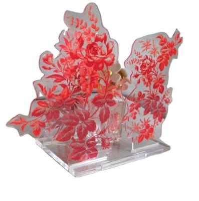 China PMMA Artificial Custom Cosmetic Acrylic Perfume Shelf Display Stand Decorations Window Rack Display Props for sale