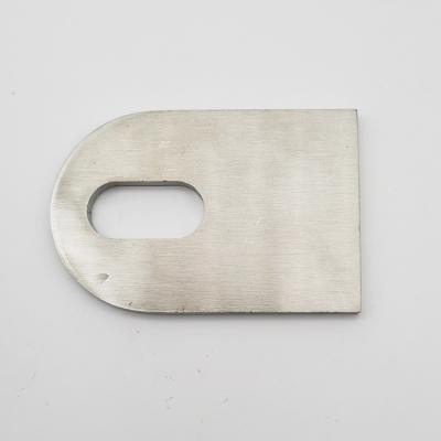 China Scandinavian Stainless Steel Post Fence Bracket, 304 Stainless Steel, Brush Finished 60x90mm Glass Connector for sale