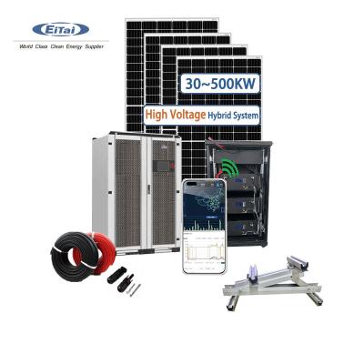 China Industrial / Factory EITAI 30KW 50KW 100KW 150KW 200KW 250KW 500KW Off Grid Hybrid Solar System for sale