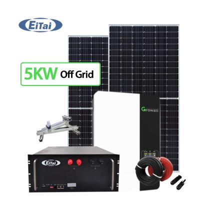 China EITAI Solar System 3KVA 10KVA 20KVA 30KVA 5KW Solar System Price Full House Solar Power System for sale