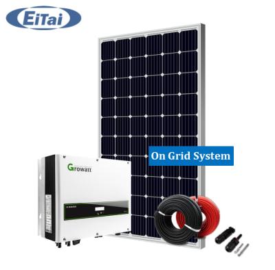 China SS-107 EITAI Home Photovoltaic Panel System 10KW Inverter Solar Power System On Grid 10KW Solar System for sale