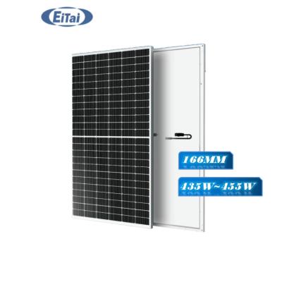 China EITAI 144 Cells Half Cut Solar Panel 166Mm Black Solar Panel 435W 445W 450W 455W Full Pv Battery Solar Panel 2108*1048*35mm for sale