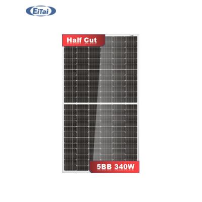 China EITAI Bificial Solar Photovoltaic 340WHalf Cut Mono A Grade Panel For Solar System ETHM340-350W (120) for sale