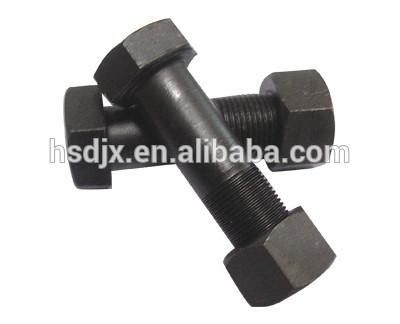 China 12.9 Sterke boormachine-spoorverbinding Bolt en moer / spoorbolt en moer / ketenbolt en moer Te koop