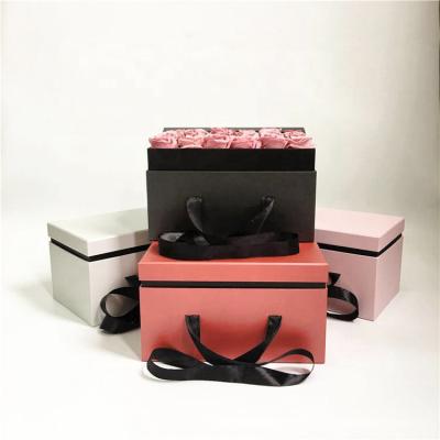 China Handmade Rectangular Two Tier Gift Box for sale