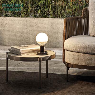 China China Supplier Black And Gold Round Modern Design Custom Coffee Table For Villa Living Room for sale