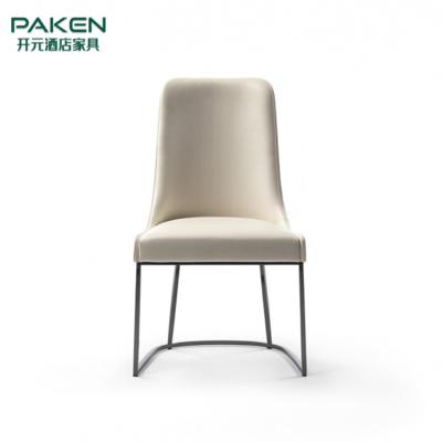 China Custom Made Modern Classic Leg Style Factory Foshan Factory Leather Dining Chair Modern Metal Dining Chair for sale