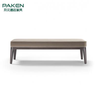 China Modern Design Foshan Paken Customized 2021 New Design Villa Bedroom Furniture Fabric Bed End Stool Bench for sale