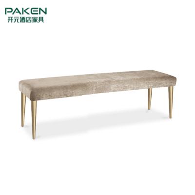 China Custom high quality durable modern design villa hotel lounge bed end stool modern bench for sale for sale