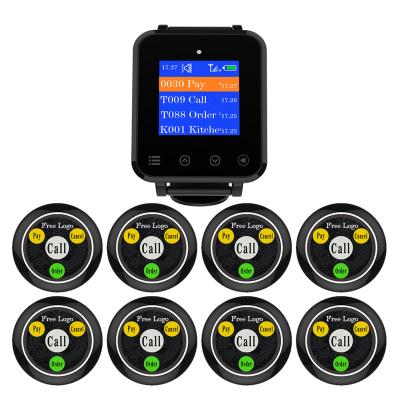 China Artom Wireless Wireless Restaurant Waiter Calls Watch System with Pagers Call Button and Customized Logo for sale