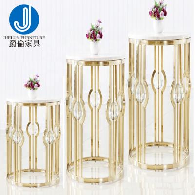 China House. Hotel. event. part. garden.birthday banquet flower display stand for florist modern gold metal flower stand for sale