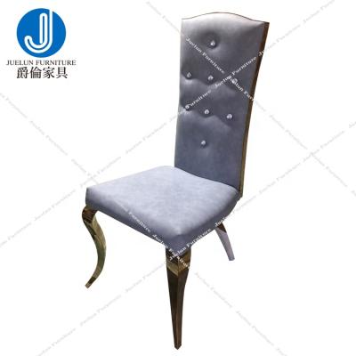 China Gray Stainless Steel Furniture Ottawa Chair Chair Decked Dining Chair for sale