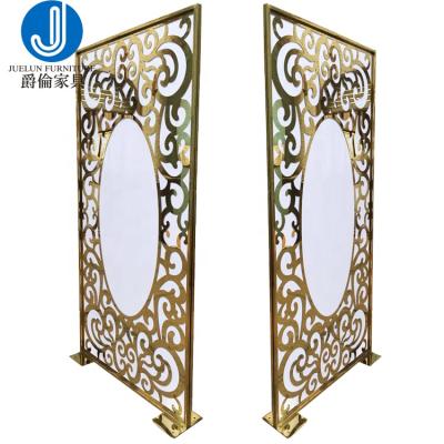 China Wedding Event Party Birthday Garden Decoration Gold Metal Stainless Steel Frames Event Wedding Stage Backdrop Decorations for sale