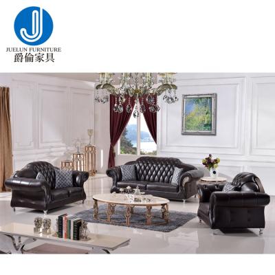 China Chesterfield Luxury Sofa Leather Stainless Steel Furniture Velvet Sofa Set Living Room Furniture for sale