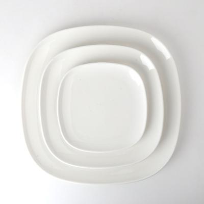 China Viable Hot Sale Wholesale Square Shape Hotel Restaurant Ceramic Dinner Dishes Dishes for sale