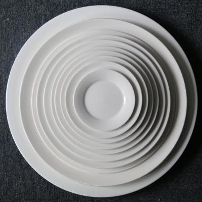 China 8 Inch Porcelain Serving Plates Cheap Round White Ceramic Stoneware Cheap Dessert for sale