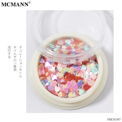 China McMann plastic factory wholesale 6 boxes nail art decorative 2021 fashion nail pattern simple mixed female sequins round paste stic for sale