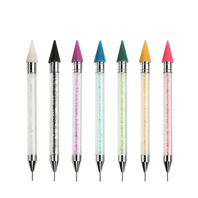 China NAIL Nail Pencil Accessories Decoration Dotting Tool Pen Water Handle Metal Tip Dot Drill Pen Eyeball Pen for sale