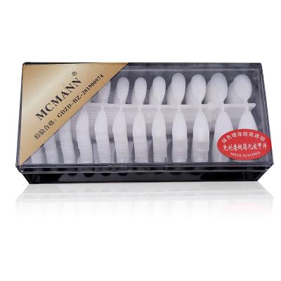 China MCMANN French Artificial Nail Tips 500 Pcs Coffin Shape Finger Nail Art Set Box Packaging For Lady Translucent False Nails for sale