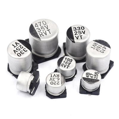 China Standard SMD Electrolytic Capacitor 16V47UF Volume 6.3*5.4mm Aluminum Chip Capacitors for sale