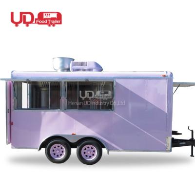 China Fully Vegetable Processing Plant Food Trailer Equipment Kitchen Fast Food Kiosk Movable Square Food Cart For Sale for sale