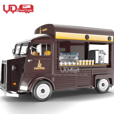 China Retro Vegetable Processing Factory Food Trailer Coffee Truck Trailer Multifunctional Mobile Ice Cream Cart Carts for sale