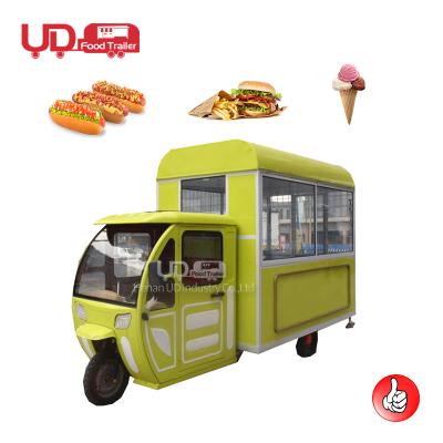 China Electric tricycle style motor cart food vegetable processing factory 3 wheels mobile food trailer for sale for sale