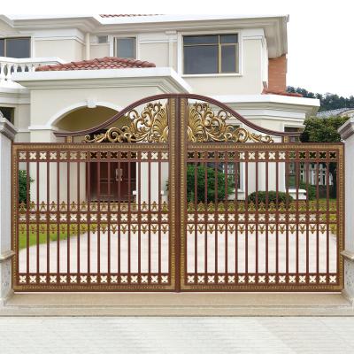 China RONGO industrial laser cut beautiful simple modern steel pipe grill wall color design door gates for house for sale