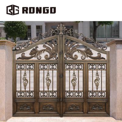 China RONGO Aluminum Swing Backyard Fancy Iron Man Gate Design for sale