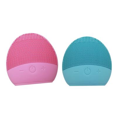 China DEEP CLEANSING Ultrasonic Exfoliating Scrub Electric Silicone Face Cleansing Brush for sale