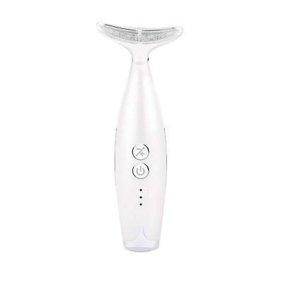 China Face Lift Home Use Vibration LED Therapy EMS Wrinkle Removal Facial Massager Firming RF Face And Neck High Frequency Lifting Massager for sale