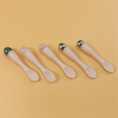 China Eye Massager Tools Beauty Tools Stainless Steel Rubber Eye Cream Massage Sticks Wrinkle Remove Eye Massager Tool for sale