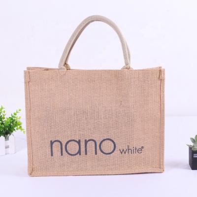 China Jute Handled Bag Customized Logo Item Style Pattern Letter Custom Color Silk Promotion ROHS Original Customized Tote Shopping Bag Cotton Canvas for sale