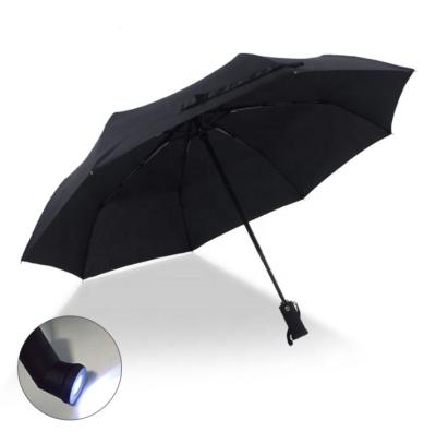 China LED Umbrlla Fold Umbrella Black Folding Umbrella for sale