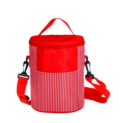 China Custom Portable Cylinder Room Outdoor Cloth Oxford Cape Bag Insulation Food Logo Picnic Bag for sale