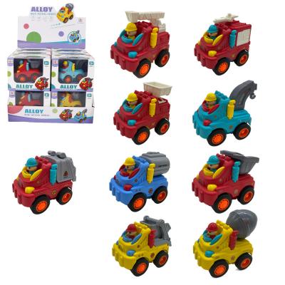 China Toy Friction Toys Train Diecast Engineering Vehicle Friction Diecast Toys Alloy Diecast Car Cartoon Model for sale