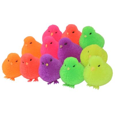 China Other Soft TPR Chicken Squishy Ball Easter Chick Stress Relief Squishy Light Up Squeeze Fun Gift Rising Toys for sale