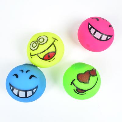 China Soft Cute Smiley Ball Squeeze Relax Anti Stress Toy PU Foam 4.5CM Smiley Face Stress Ball for sale