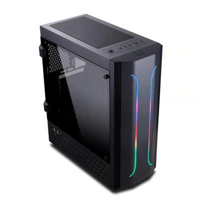 China With Fan LED Bar Computer Case / RGB LED ATX PC Case for sale