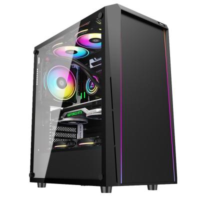 China Glass Torres y Cajas de la Computadora Computer Cases ATX LED Gaming Cpu Desk Custom High Quality Cabinet for sale