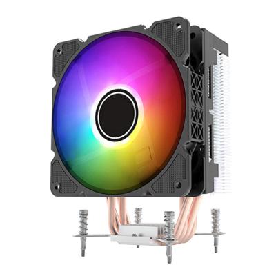 China Computer Case PC Multi-platform CPU CPU Heatsink 4 Copper Tube 12CMPWM Fan ARGB Top Cover Supports 1200 115X 1700 AM4 for sale