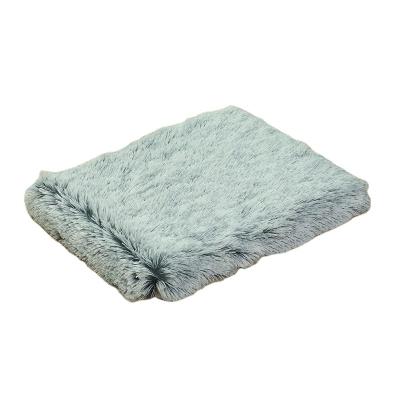 China Outer: PV Velveteen Inner: Corrugated Widely Used Sponge Dog Crate Bed With Non-Slip Bottom Dog Bed Fleece Covers Comfortable Warm Cushion Plush Cushion Sleep Blanket P for sale