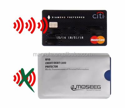 China Hot selling credit card rfid blocking credit card wallet /sleeve nti thief function for online wholesale for sale