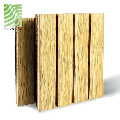 China Classroom Fire Retardant And Eco-friendly Wool Acoustic Panels Solid Wood MgO Plywood MDF Grooved Acoustic Wood Panels Te koop