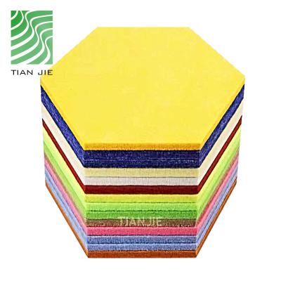 Κίνα Eco-friendly Tianjie Acoustic Panels Absorption Hexagon Wall Acoustic Panel Polyester Absorber προς πώληση