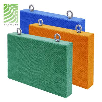 China Modern High Density Fiberglass Acoustic Panels Noise Absorbing Wall Muffler Polyester Silencer for sale