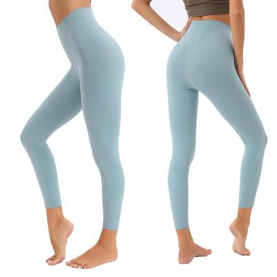 China Polyester cotton Lu Logo Ladies with Logo High Waist Comfort Leggings Push Up Sports Running Yoga Pants Stretch Seamless Leggings Gym Girls Leggi for sale