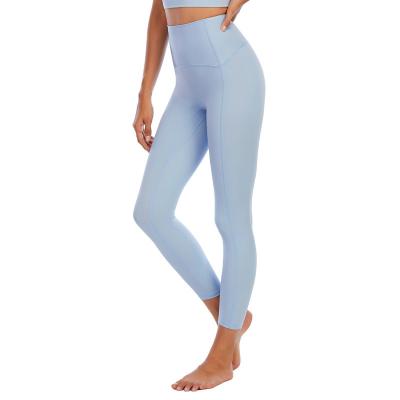 China Polyester cotton Lu logo With Logo Gym Sporty Leggings Women Push Up Yoga Pants High Waist No Front Seam Laides Tights Sportswear Woman Fitness T for sale