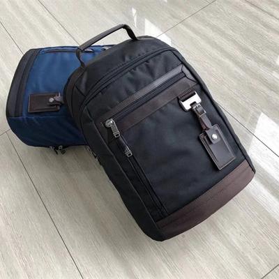 China With USB Logo Ballistic nylon men's black backpack business casual computer bag backpack student school bag travel bag 69392 for sale