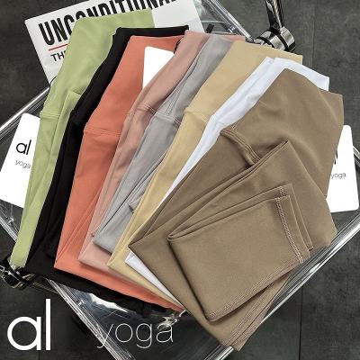 China Yoga Al Yoga Leggings Women Gym Trackless Nude Feeling High Waist Nylon Fitness Yoga Pants Exercise Clothes Leggings for Fitness for sale